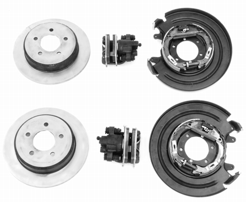 5-LUG LOW-COST REAR DISC BRAKE KIT LATE FORD 9" AND 8.8" TRUCK AXLE HOUSING