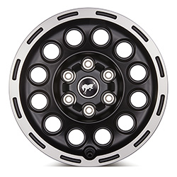 2021-2025 BRONCO 17" X 8.0" MATTE BLACK MACHINED SINGLE WHEEL