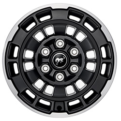 2021-2025 BRONCO 17" X 8.5" MATTE BLACK MACHINED SINGLE WHEEL