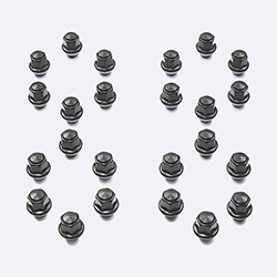 M12 X 1.5 BLACK LUG NUT VEHICLE KIT (24)