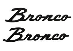 2021 - 2025 BRONCO CLASSIC SCRIPT FENDER BADGE KIT - MATTE BLACK
