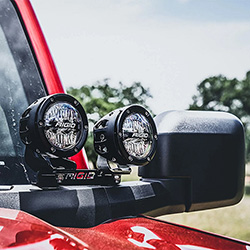 FORD PERFORMANCE PARTS BY RIGID® BRONCO DUAL MIRROR MOUNTED OFF-ROAD LIGHTS