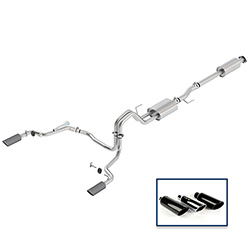 2015-2020 F-150 2.7L, 3.5L & 5.0L CAT-BACK SPORT EXHAUST SYSTEM - REAR EXIT, CARBON FIBER TIPS