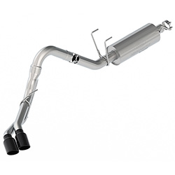 SUPER DUTY 7.3L SPORT EXHAUST - BLACK TIPS - DUAL SIDE EXIT