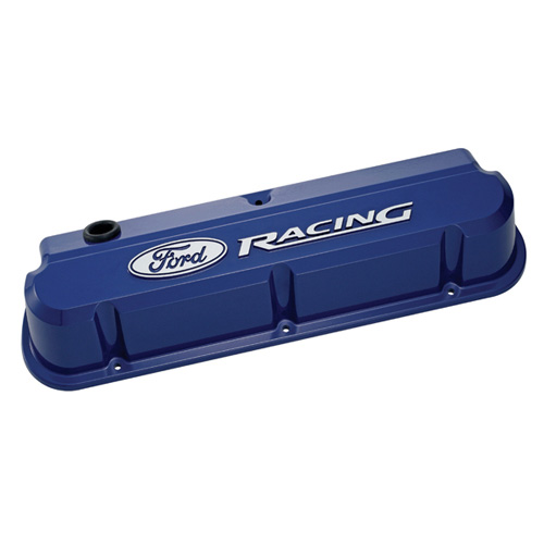 FORD RACING LOGO SLANT-EDGE VALVE COVER, BLUE