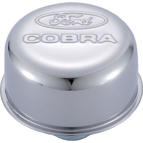 FORD COBRA LOGO AIR BREATHER CAP:CHROME