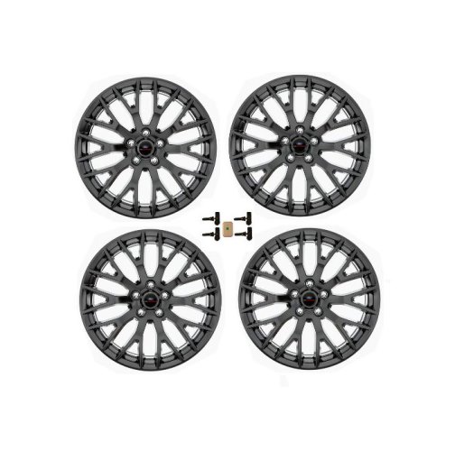 2015-2023 MUSTANG GT 19" X 9" & 19" X 9.5" PERFORMANCE PACK WHEEL SET WITH TPMS KIT - MATTE BLACK