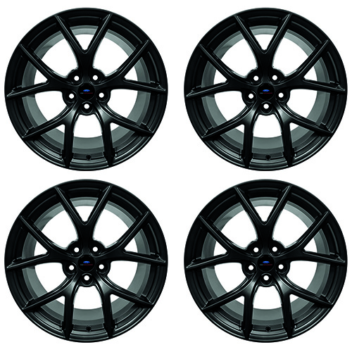 2015-2023 MUSTANG HP PERFORMANCE PACK 19" X 10.5" & 19" X 11" WHEEL KIT WITH TPMS KIT - MATTE BLACK