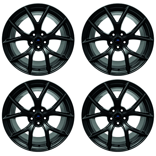 2015-2023 MUSTANG HP PERFORMANCE PACK 19" X 10.5" & 19" X 11" WHEEL KIT WITH TPMS KIT - MATTE BLACK