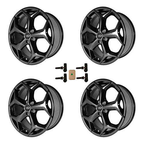 2012-2018 FOCUS ST 18" X 8" WHEEL SET WITH TPMS KIT - GLOSS BLACK