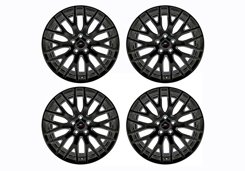 2015-2023 MUSTANG GT 19" X 9" & 19" X 9.5" PERFORMANCE PACK WHEEL SET WITH TPMS KIT - MATTE BLACK