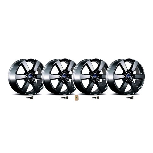 2015-2020 F-150 20" X 8.5" SIX SPOKE WHEEL SET WITH TPMS KIT - MATTE BLACK