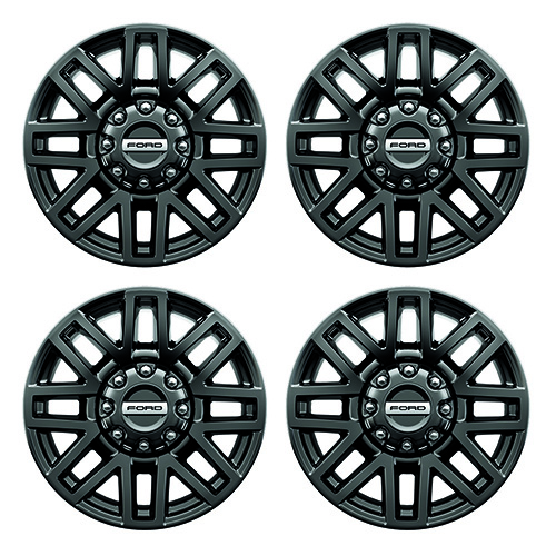 2005-2022 SUPER DUTY 20" X 8" PREMIUM BLACK PAINTED ALUMINUM WHEEL PACKAGE WITH TPMS KIT