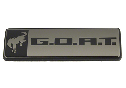 BRONCO/BRONCO SPORT G.O.A.T. BADGE - BLACK/BLACK