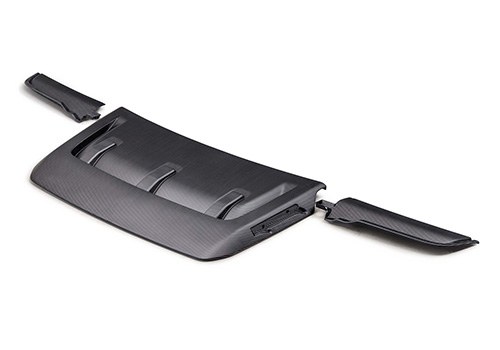 2021-2025 F-150 RAPTOR CARBON FIBER HOOD VENT & TRIM - MATTE