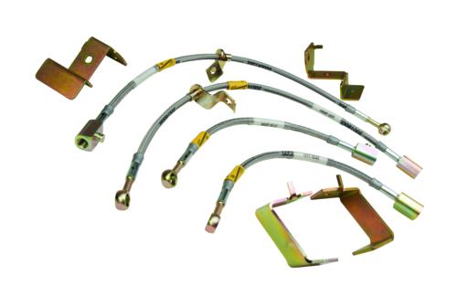 MUSTANG STAINLESS STEEL BRAIDED BRAKE HOSE KIT