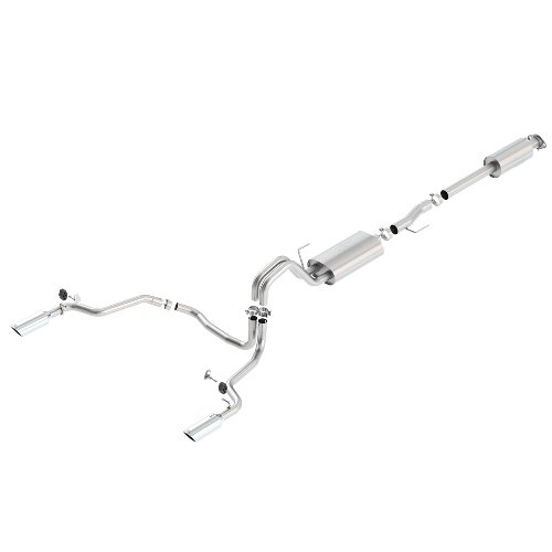 2015-2017 F-150 3.5L ECOBOOST TOURING CAT-BACK  EXHAUST SYSTEM - REAR EXIT, CHROME TIPS