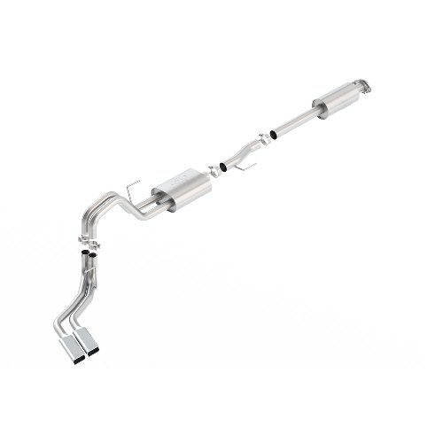 2015-2017 F-150 3.5L ECOBOOST CAT-BACK SPORT EXHAUST SYSTEM WITH DUAL RIGHT SIDE EXHAUST,CHROME TIPS