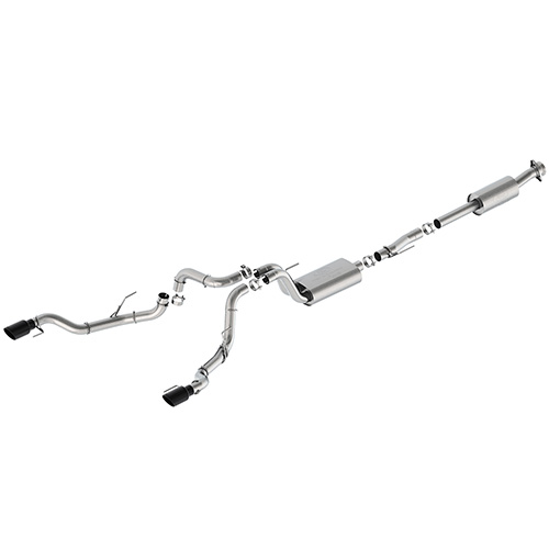 2021-2024 F-150 SPORT EXHAUST - BLACK - BUMPER EXIT