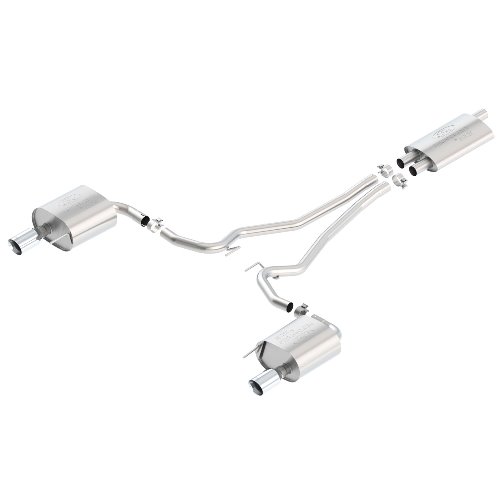 2016-2017 MUSTANG 2.3L ECOBOOST EC-TYPE CAT BACK EXHAUST SYSTEM - CHROME TIPS