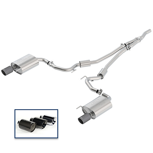 2015-2021 MUSTANG 2.3L ECOBOOST CAT-BACK SPORT EXHAUST SYSTEM WITH CARBON FIBER TIPS