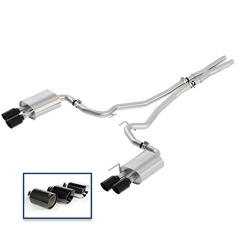 2018-2020 MUSTANG GT 5.0L CAT-BACK TOURING EXHAUST SYSTEM WITH BLACK CHROME TIPS