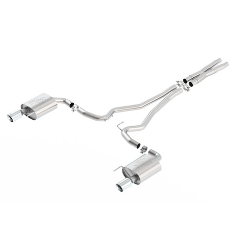 2015-2017 MUSTANG GT 5.0L CAT BACK TOURING EXHAUST SYSTEM -  CHROME TIPS