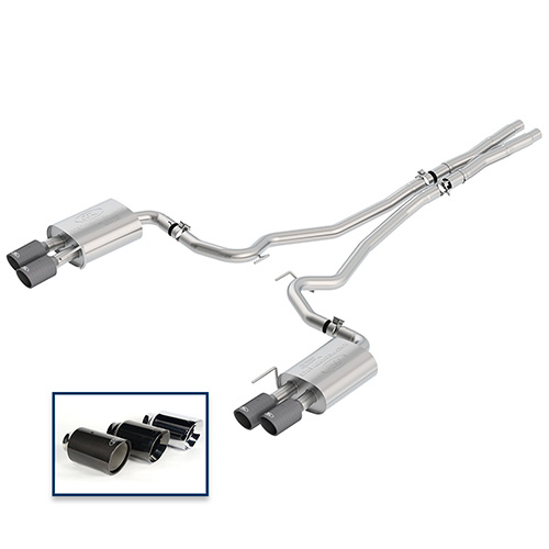 2018-2023 MUSTANG GT 5.0L CAT-BACK SPORT EXHAUST SYSTEM - CARBON FIBER TIPS