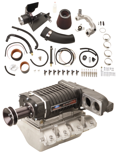 2005-2006 MUSTANG GT 400 HP SUPERCHARGER KIT BLACK WRINKLE FINISH