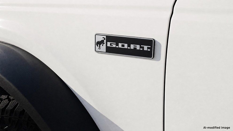 BRONCO/BRONCO SPORT G.O.A.T. BADGE - BLACK/CHROME