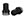 M14 X 1.5 BLACK LUG NUT WHEEL KIT OF 8