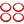 2017-2018 RAPTOR BEAD LOCK WHEEL TRIM RING SET - RED