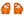 2021-2025 BRONCO TOW HOOKS-PAIR-ORANGE