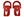 2015-2025 F-150 TOW HOOKS-PAIR-RED